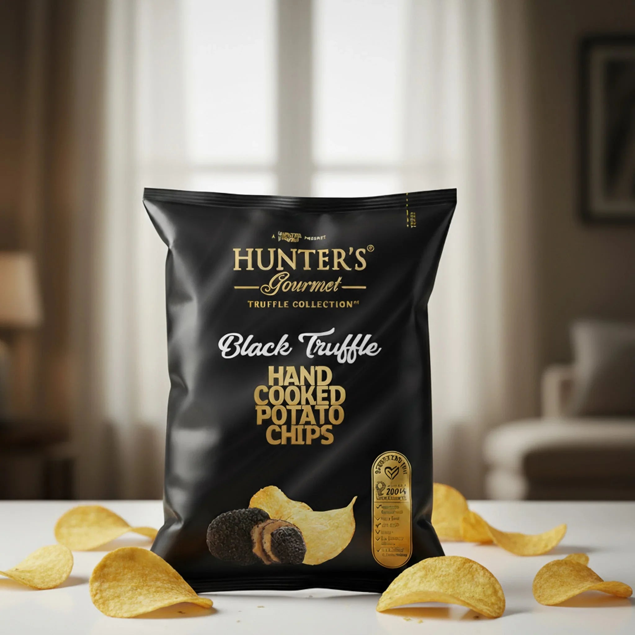 Hunter's Gourmet Black Truffle Potato Chips - Large