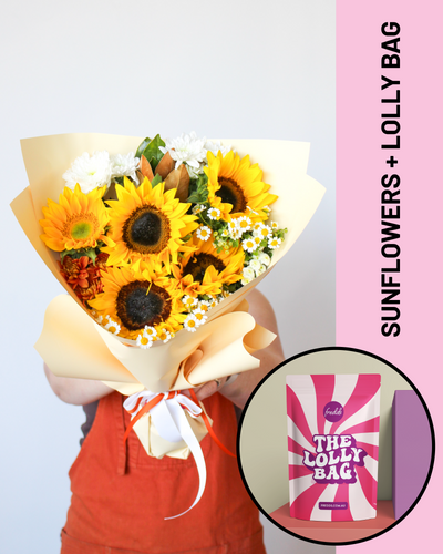 Lolly Bag 1kg + Sunflowers